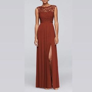 David’s bridal sz 14 Cinnamon Lace Bridesmaid Dress
